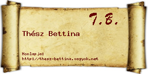 Thész Bettina névjegykártya